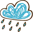 Cloud and raindrops