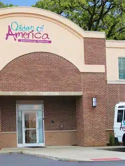Flossmoor portrait Children of America Flossmoor school entrance
